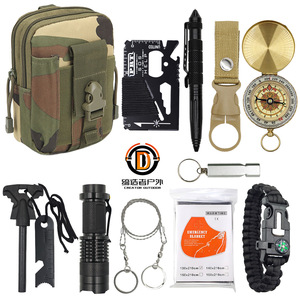 Bracelet de survie 5 en 1 avec boussole, allume-feu, sifflet, grattoir, nylon 26 cm, équipement d'urgence pour l'extérieur - Product Image 2