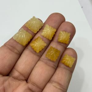 Sculptures de forme carrée en saphir jaune naturel non chauffé de qualité superfine pour collier et bijoux, bonnes pour les objets de collection - Product Image 6