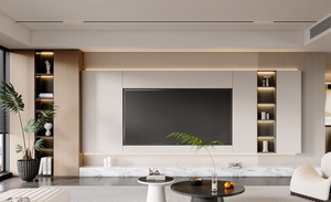 Mueble de Salón Moderno, Mueble de Pared de Madera, Soporte para TV con Chimenea Eléctrica - Product Image 2