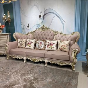 غرفة معيشة ملكية راقية منحوتة على شكل ورقة شجر ثقيلة-أريكة فاخرة فاخرة على الطراز الأوروبي ، أريكة منحوتة على الطراز الملكي الأوروبي الأنيق - Product Image 4