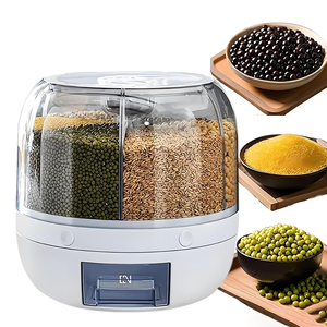 Household Insect-Proof Moisture-Proof Plastic Rice Tank Multi-Grain Storage Box Kitchen Split Rotating Sealed Rice - Product Image 2