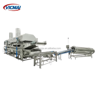 Machine de friture à bande continue électrique au gaz GPL en acier inoxydable 304 pour la transformation des frites, bananes, noix et snacks