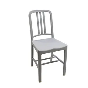 Classe comercial América Minturn Estilo WellbKipling Gunmetal Gray Plastic Dining Chair Marinha Cadeira