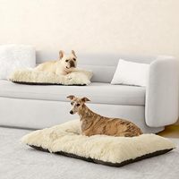 Tapis de couchage pour animaux de compagnie, chaud et confortable, épais et moelleux, coussin rectangulaire doux et confortable pour animaux de compagnie, pour une utilisation toute l'année