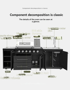 <span class=keywords><strong>Kit</strong></span> <span class=keywords><strong>de</strong></span> <span class=keywords><strong>cocina</strong></span> moderno <span class=keywords><strong>de</strong></span> acero inoxidable para exteriores, parrilla, nevera, fregadero, <span class=keywords><strong>módulos</strong></span> <span class=keywords><strong>de</strong></span> carcasa, grifo acrílico, incluye cajón, tobogán contra salpicaduras - Product Image 6