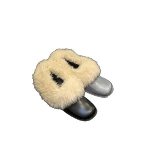 New Arrival Cowhide Loafers, Women Genuine Leather Square Toe <b>Block</b> Heel Fur Lined Warm Casual Shoes - Product Image 5