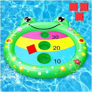 Frog-shaped <b>Inflatable</b> Pool Bean Bag Toss Game with Score Target - Product Image 1