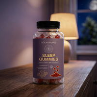 Bonbons gélifiés moelleux à la saveur de framboise premium avec mélange botanique naturel, emballage en conteneur scellé pour une consommation quotidienne.