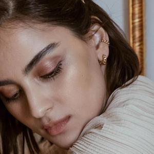 Gemnel Women Fashion Jewelry 18k Gold Vermeil Popular Jewelry Trendy 925 Sterling Silver Cuban Chain Hoop <strong>Earrings</strong> - Product Image 2