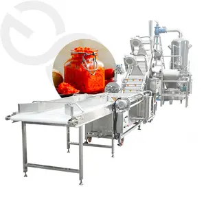 Gelgoog 200kg/h Commercial Garlic Chilli Sauce Making Machine Ginger Sauce Maker Grinding Red Pepper Paste Production Line