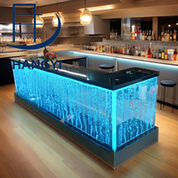 Comptoirs de réception design Hangyi : aquarium moderne en acrylique avec éclairage LED à changement de couleur pour hôtels et spas