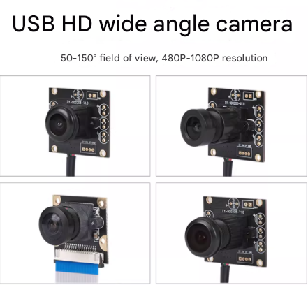 USB Wide Angle Camera 1080P 120° Driver-Free UVC Plug-and-Play for Raspberry Pi 5 Jetson Nano ROS Robot Vision