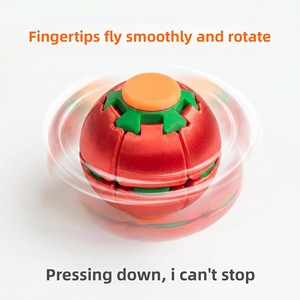 Balle anti-stress amusante en forme de <span class=keywords><strong>tomate</strong></span> imprimée en 3D, jouet rotatif pour les doigts, décompression par pression et rotation, décoration de bureau créative pour tous - Product Image 4