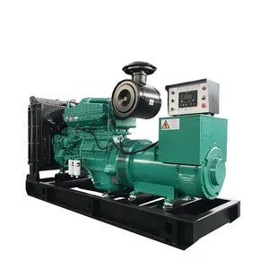 Vlais generator diesel tipe terbuka 1500/1800rpm, mesin pengisian turbo silinder, 220kw 275kva 6 silinder