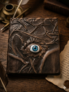 Custom Made Embossed Eye Leather Journal with a Hocus Pocus Theme Ideal for Resale Made Using Old Look Handmade <b>Papers</b> - Product Image 6