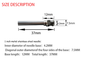 Nhà máy trực tiếp 1 inch tất cả các kim loại thép không gỉ pha chế kim - Product Image 6
