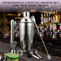 Ensemble de shaker à cocktails 2026, kit de mixologie pour barman, outils de bar de qualité supérieure, articles de bar, shaker à martini, doseur, cuillère à mélanger, pilon