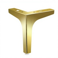 Pieds de meubles robustes en acier inoxydable en forme de T de luxe pour canapé, meuble TV, table basse, armoire, chevet, mobilier d'hôpital, salle à manger