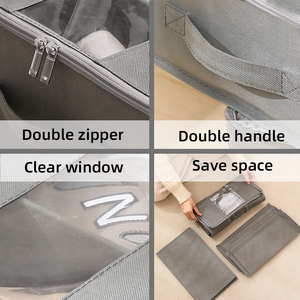 Armario zapatos plegable debajo de la cama organizador de almacenamiento de ropa cajón armario caja de almacenamiento con cremallera - Product Image 5