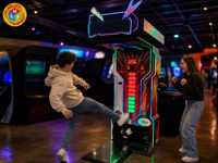 Machine de jeu d'arcade de boxe, combo deux jeux en un, options de paiement mobile par carte
