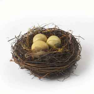 Decorazione di uccelli artificiali di alta qualità con uova - Product Image 3