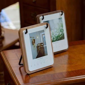 New Year Desk <b>Calendar</b> Stand Notebook Base Creative Desktop Iron Base Industrial Style Wooden Desk <b>Calendar</b>/<b>Calendar</b> Base - Product Image 1