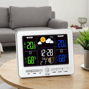 Custom Kitchen Outdoor Waterproof Digital <strong>Wireless</strong> Smart Sensor Hygrometer <strong>Thermometer</strong> Plastic Time Date Alarm <strong>Clock</strong> for - Product Image 3