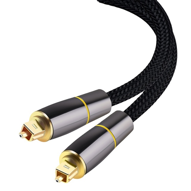 Digital Fiber SPDIF/Toslink Output Cable Gold Plated 5.1 Channel Amplifier Audio Microphone Line Control Customizable Length PVC