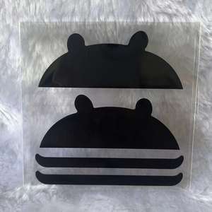 Coussinets oculaires en silicone réutilisables noirs imprimés avec le logo Shhineco, protection UV pour le <span class=keywords><strong>paupière</strong></span> supérieure, coussinets en silicone protecteurs, méthode UV - Product Image 6