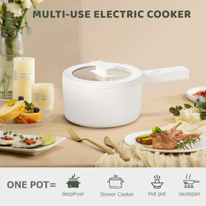 ราคาสุดคุ้ม หม้อไฟฟ้าขนาดเล็ก 350 วัตต์ 1.5 ลิตร เคลือบสารกันติด กระทะไฟฟ้าขนาดเล็ก ตัวเครื่องสแตนเลส ฝาแก้ว สำหรับใช้ในครัวเรือน - Product Image 5
