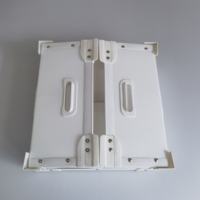 Boîte pliable en plastique blanc creux durable, légère, réutilisable, conteneur de stockage pliable, logistique d'entrepôt