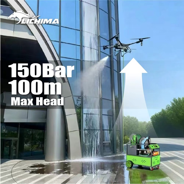 High Pressure Cleaner Washer Cleaning Drone Facade Window Building Washing Drones