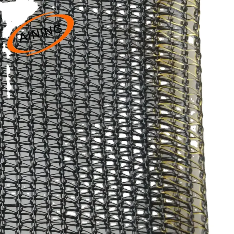 高さ4.2メートルの黒いグロメットが長時間供給されたプラスチック製の黒いペイントボールネットを縫い付けました