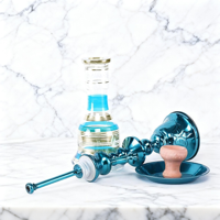Chicha en métal sculpté avec embout en bois, ensemble de chicha haut de gamme, chicha élégante, chicha