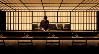 Design d'intérieur de restaurant japonais de luxe Omakase |   Éclairage LED écologique modulaire personnalisé Shoji Bar haut de gamme