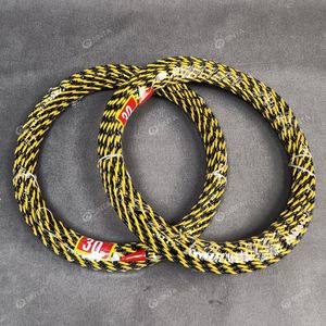 <span class=keywords><strong>Cinta</strong></span> Pasacables Triple Trenzada Amarilla y Negra <span class=keywords><strong>de</strong></span> 4.5mm x 20m, Material PET, para Pasar Cables a Través <span class=keywords><strong>de</strong></span> Paredes, para Electricistas - Product Image 5