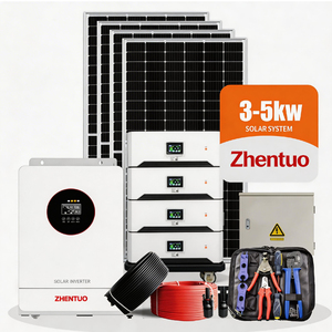 Nouvel ensemble complet de système solaire hors réseau 3 kW/5 kW/10 kW avec onduleur à onde sinusoïdale pure au lithium-ion et garantie de 10 ans pour usage domestique - Product Image 1