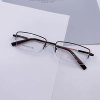 Monture optique unisexe Top Light 1502 moderne et tendance, rectangulaire, en métal à mémoire de forme, pliable, semi-cerclée, avec verres transparents pour usage quotidien