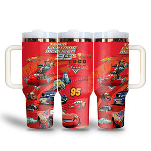 Gobelet isotherme en acier inoxydable de 40 oz avec logo personnalisé, design rétro de voitures de dessin animé, vente en gros, avec boîte cadeau - Product Image 2