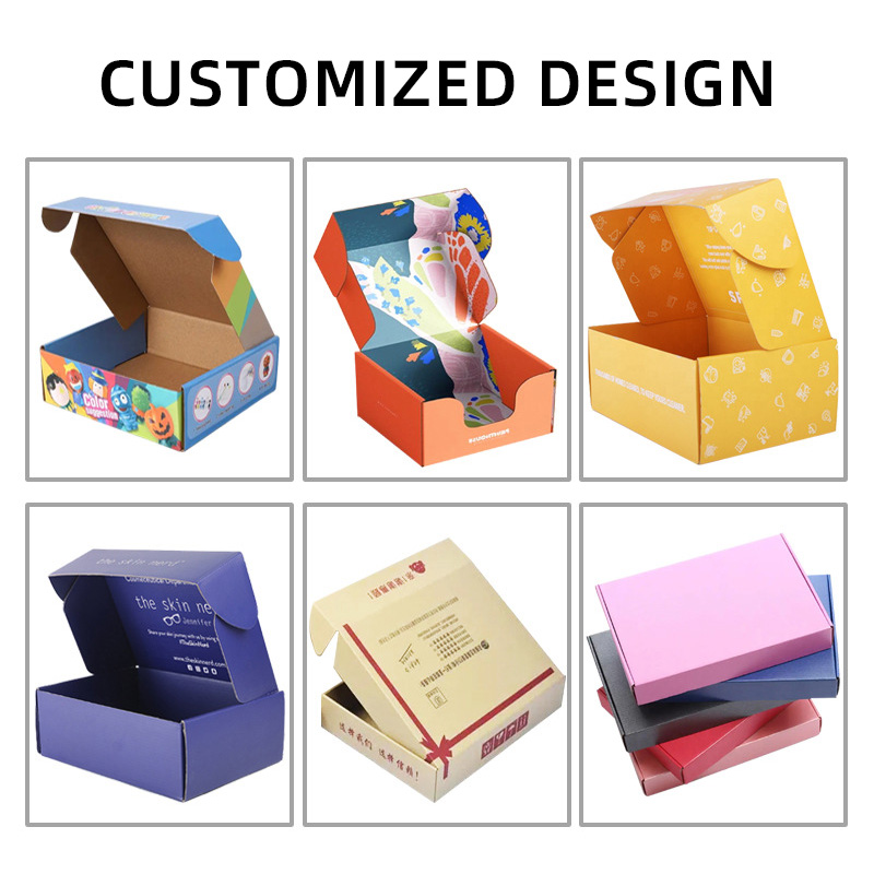 Carton Custom Printing Logo Cosmetic Corrugated Paper Carton Packaging Box Phone Charger Mailing Cattlehide Paper Box
