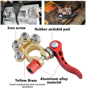해양 자동차 자동 배터리 터미널 다공성 4 방향 퀵 릴리스 조정 분리 가능한 커넥터 구리 배터리 클램프 - Product Image 4