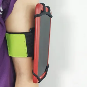 Cell Phone Armband Case for iPhone with Adjustable Elastic Band & Key Holder for Running, Walking, Hiking
