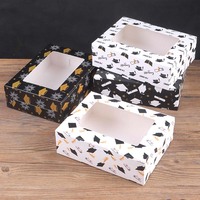 Boîtes cadeaux transparentes faites à la main pour cupcakes, muffins et biscuits, idéales pour l'emballage et la décoration de fêtes de remise de diplôme.