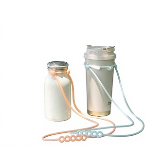 Nouvelle conception <span class=keywords><strong>d</strong></span>'usine : Anneau de suspension en silicone pour bouteille <span class=keywords><strong>d</strong></span>'eau, support de tasse, anneau de suspension pratique pour le transport de tasses - Product Image 1