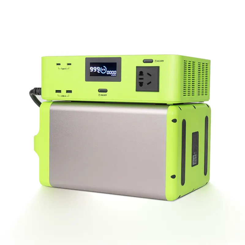 Batterie Lifepo4 1000w, 1500w, 2000w, alimentation de banque, 110/220V, sortie ca, batterie Rechargeable, générateur solaire de Camping, alimentation Portable St