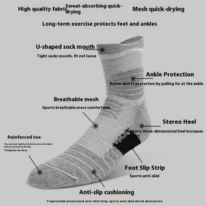 Chaussettes de sport unisexes en coton de haute qualité avec logo personnalisé, chaussettes courtes blanches pour l'exercice, chaussettes de course à pied pour jeunes avec grip, design unisexe pour le sport - Product Image 4