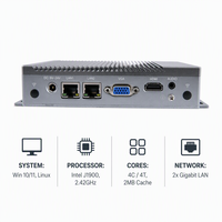 Mini PC Industrial Sin Ventilador J1900 de Cuatro Núcleos, DDR3, Doble LAN, Doble Pantalla, RS232, Voltaje Amplio para Automatización