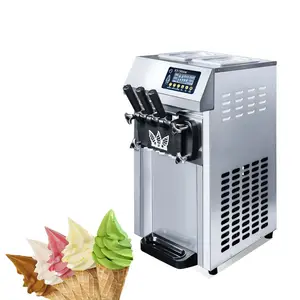 Crème glacée d'acier inoxydable de vente chaude faisant la machine/machine de crème glacée de table de 1250w 3 saveurs