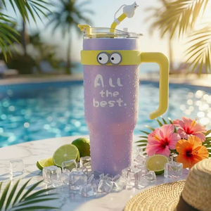 Large-Capacity, <b>Portable</b> Outdoor Insulated Water Bottle, Stainless Steel Car Cooler Cup - Product Image 4