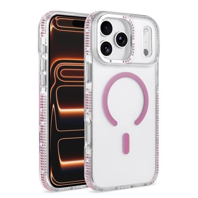 Diamond Magnetic Phone case for iphone 18 17 16 15 14 13 Expoy Bling Glitter Mobile Accessories for iphone 17 Pro Max